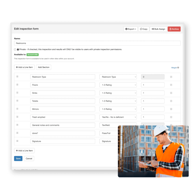 Digitize inspections with custodial quality inspection software.