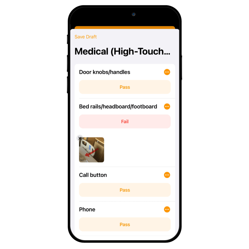 Master quality control with mobile medical facility inspection app.