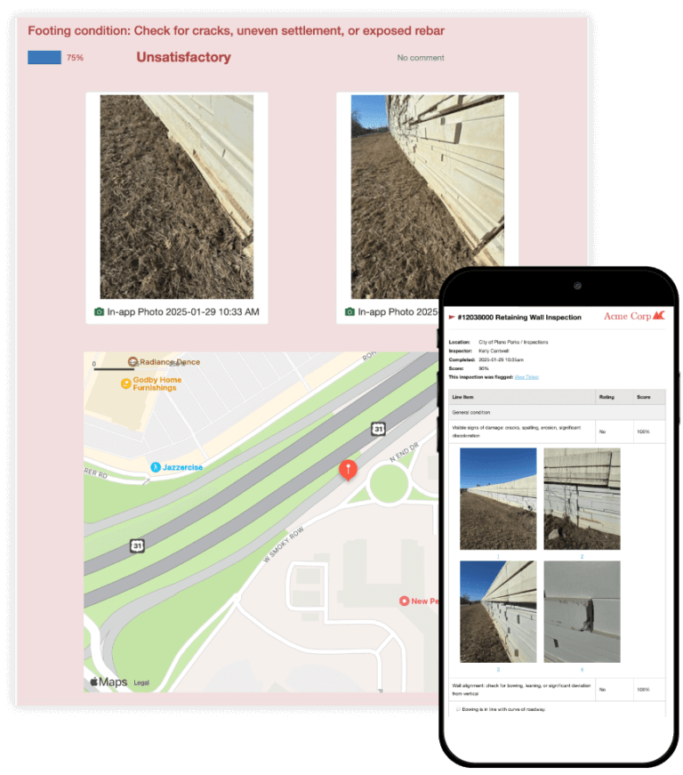 Construction inspection app.
