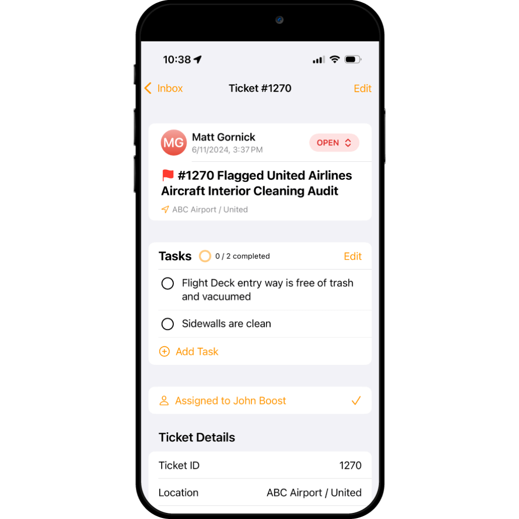Capture and resolve traveler complaints, work orders, and action items.